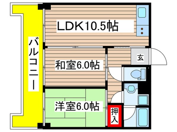 荘苑南久屋（602）の物件間取画像